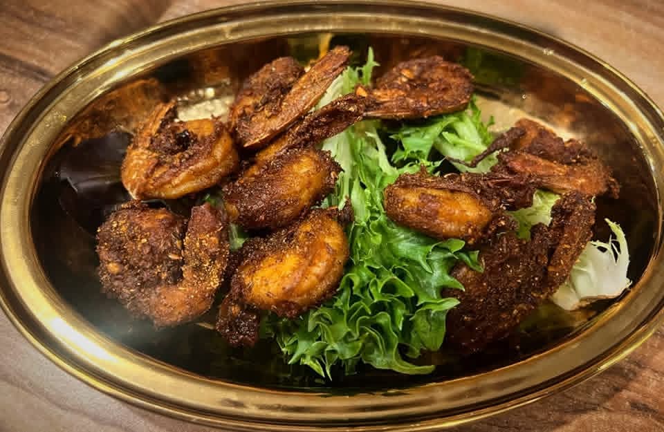 Masala prawns
