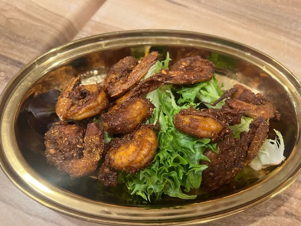 Masala prawns