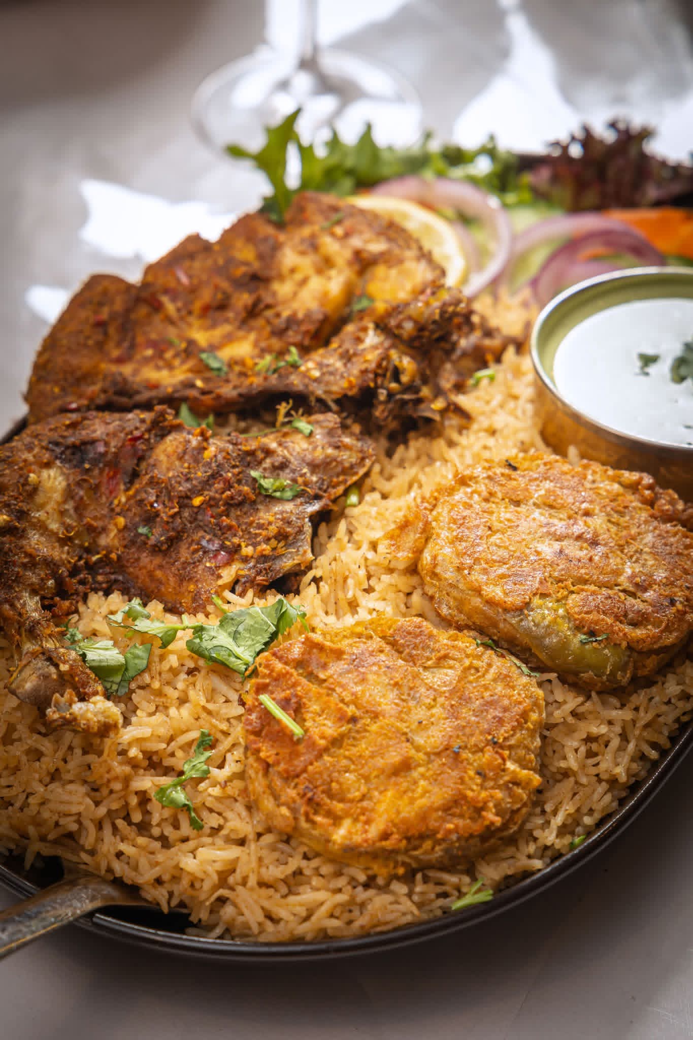 Tandoori chicken pilau