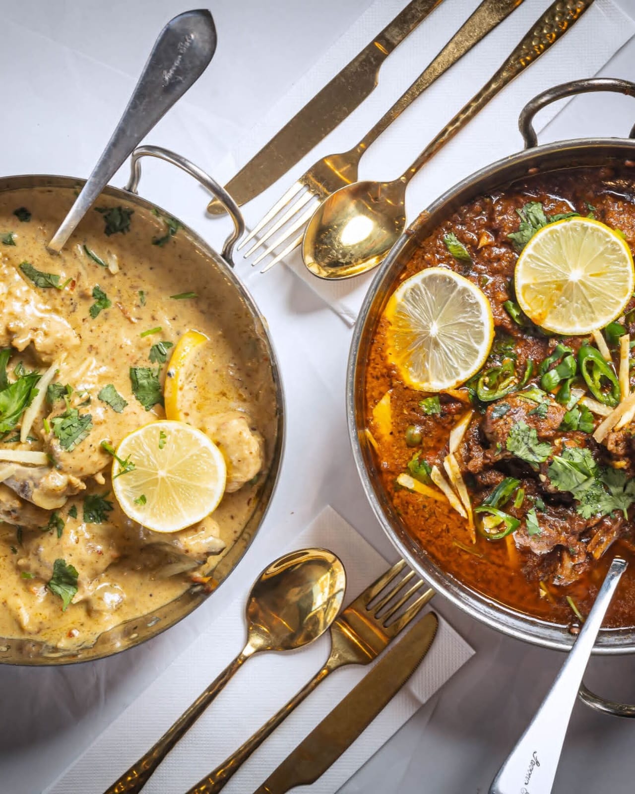 Twin karahi curries