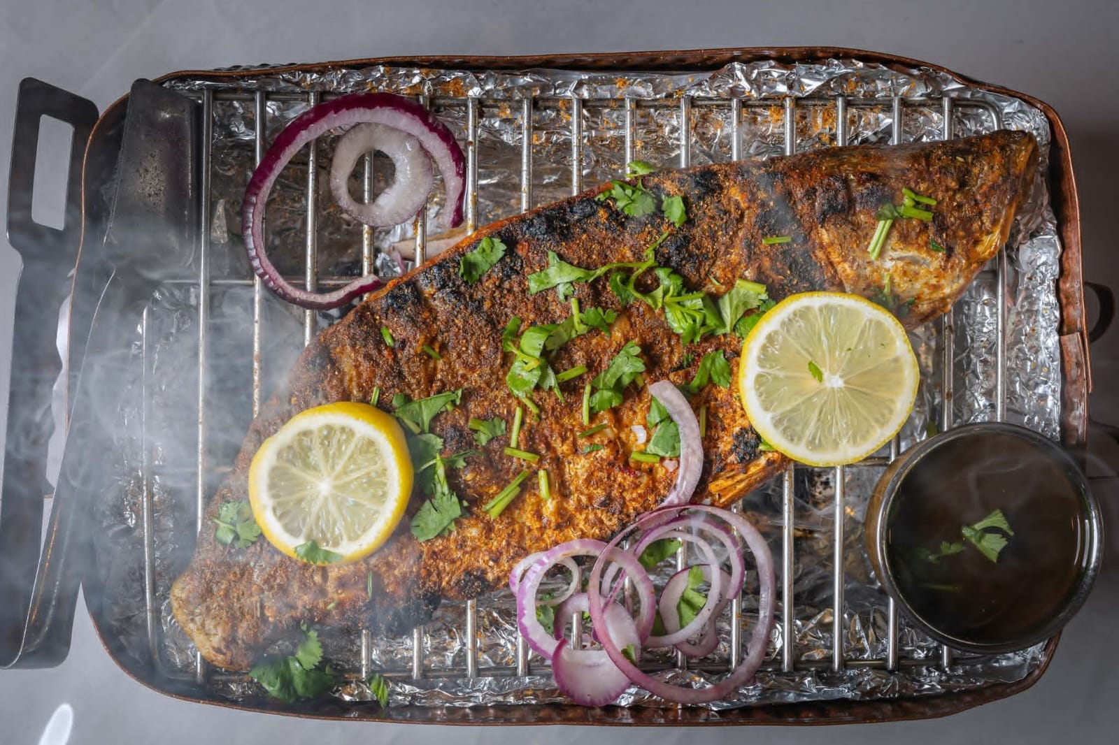 Whole grilled fish