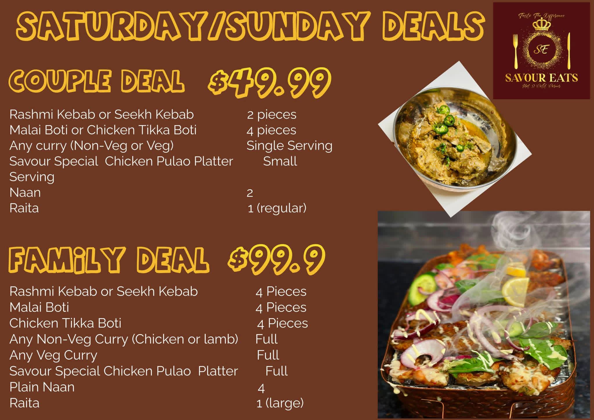 Savour Eats menu page 14